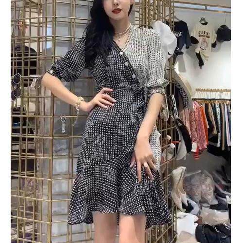 AB面连衣裙，女装连衣裙，炅缇恩