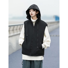冲锋衣棉马甲女冬季潮牌ins美式机能风拉链马夹QK841P60，男装背心/马甲，星座1116-2