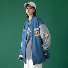 2023春季新款港风蓝底中性风宽松休闲开衫卫衣045-P50，男装卫衣，星座914-3