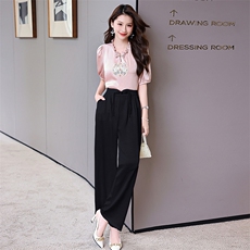 欧洲站女士2025夏季新款时尚气质优雅洋气显瘦百搭减龄休闲套装潮，女装套装/套裙，火爆靓佳人