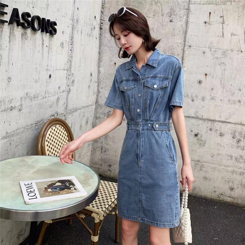 牛仔连衣裙，女装连衣裙，QY2