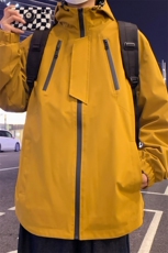 新款连帽冲锋衣夹克男港风潮流宽松休闲外套JK2307-P68，男装夹克，星座717
