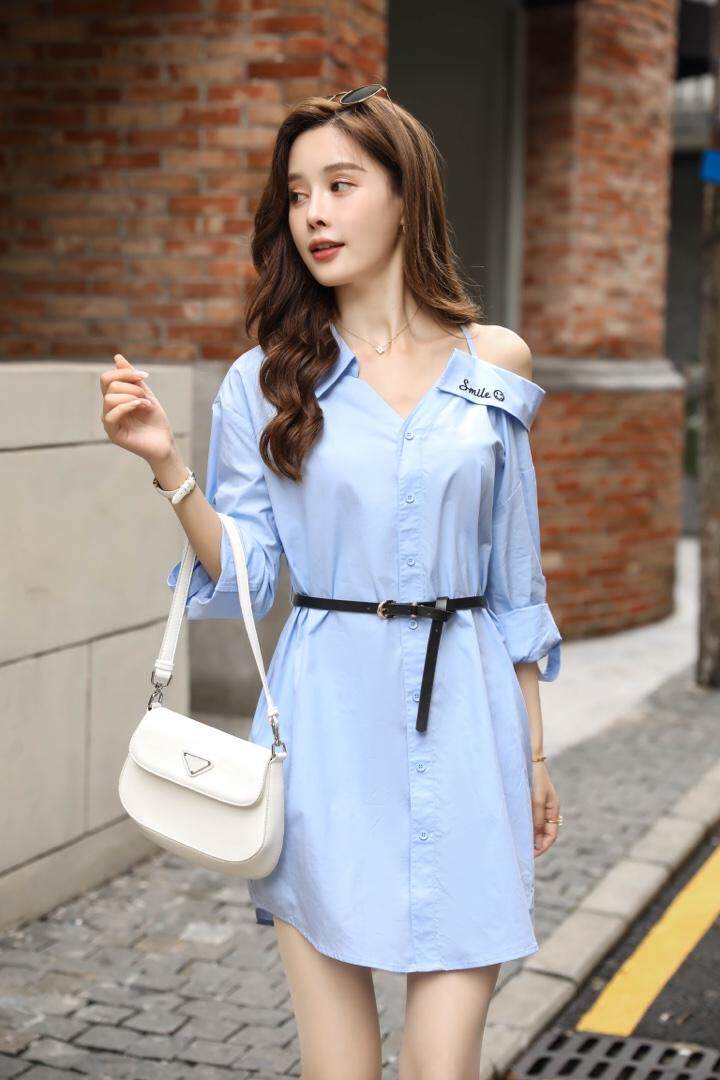 漏肩吊带连衣裙，女装背心吊带，林依芭莎