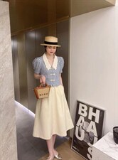 复古盘扣短宽上衣，其它，泰靡(1F)