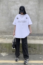 情侣装夏装新款高街潮牌印花短袖T恤情侣宽松半袖潮D251P38男类，男装T恤，电商A335-1（原A458）