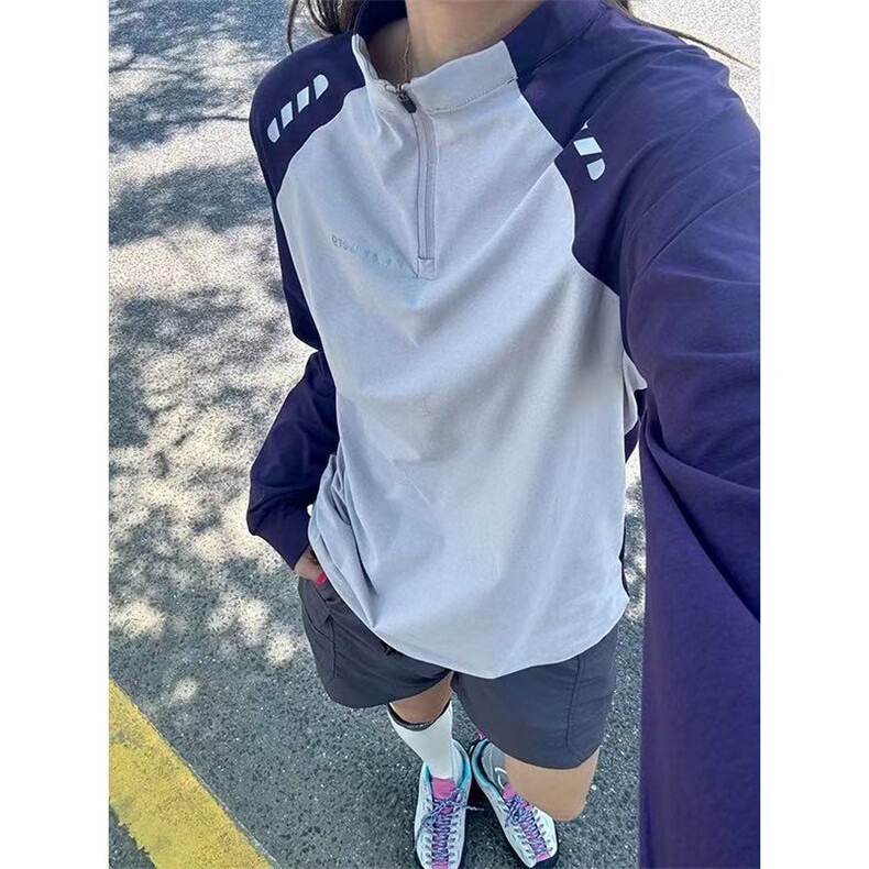 户外美学！春夏男女款吸汗透气运动健身跑步长袖TJSS12P35,男装T恤,电商D256A(原A064A)