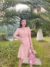 短袖连衣裙，女装连衣裙，慧颖帛