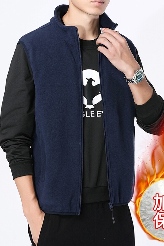 M-8XL男立领加绒加厚摇粒绒马甲背心5032-1_9809P50,男装背心/马甲,星座1516-1