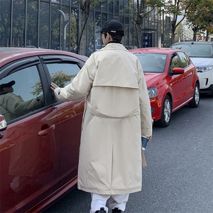 工装中长款风衣男韩版潮流高街ins痞帅外套宽松夹克上衣W3156-P53图片