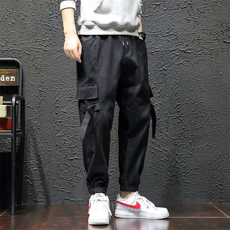 2021春秋装新款休闲工装裤宽松日系大码束脚裤哈伦九分裤K825-P50,男装休闲裤,电商A009A（原A058A）