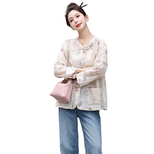 新中式盘扣国风防晒衣外套女2025春夏季新款刺绣时尚百搭轻薄上衣图片