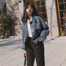复古港风chic短款牛仔外套女春秋小个子2025新款上衣百搭牛仔衣冬，女装短外套，拾菱