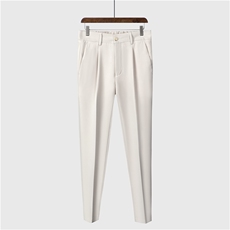 裤子男韩版潮流秋冬季新款九分小西裤男士修身垂感西装裤休闲长裤，男装西裤，星座505-2（原电商A260-1)