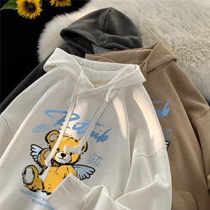 350克65棉高品质毛毯平铺华棉连帽卫衣套头休闲宽松WY807-P50控78图片