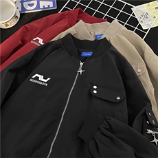 潮流外套男设计感复古棒球服秋季新款情侣潮牌小众夹克1265-P68，男装夹克，星座910-5