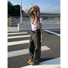 美式复古秋冬季泼墨水洗做旧直筒工装裤女宽松休闲裤子NE07，男装休闲裤，星座1116A（原606A-3）