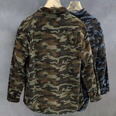 美式复古做旧迷彩衬衫男街头宽松休闲工装衬衣夹克外套男Z08/P48，男装衬衫，星座506B