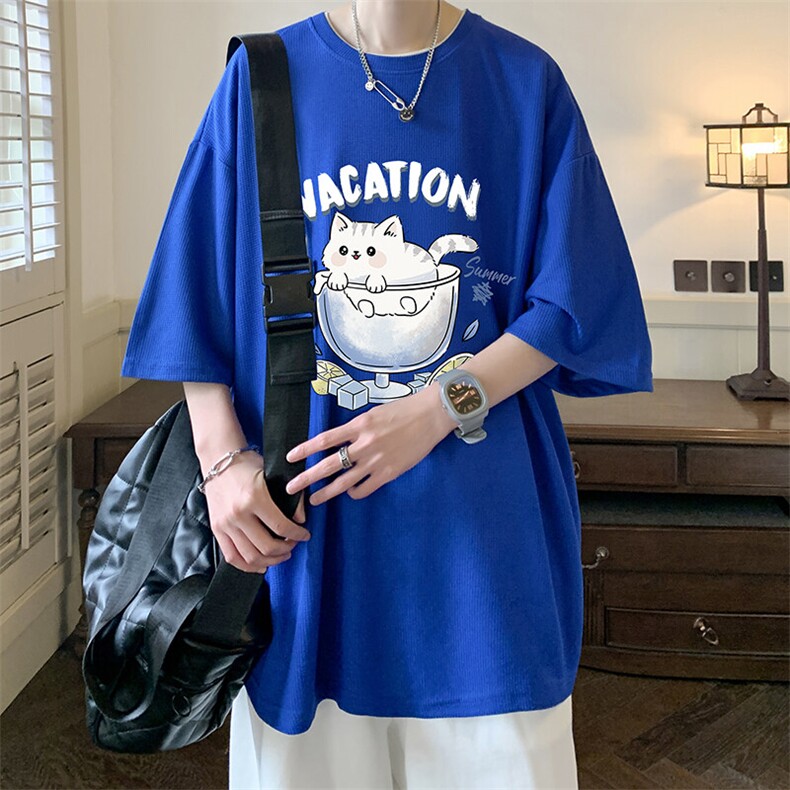 华夫格t恤男短袖男大码五分袖HT73408-P22,男装T恤,电商A040