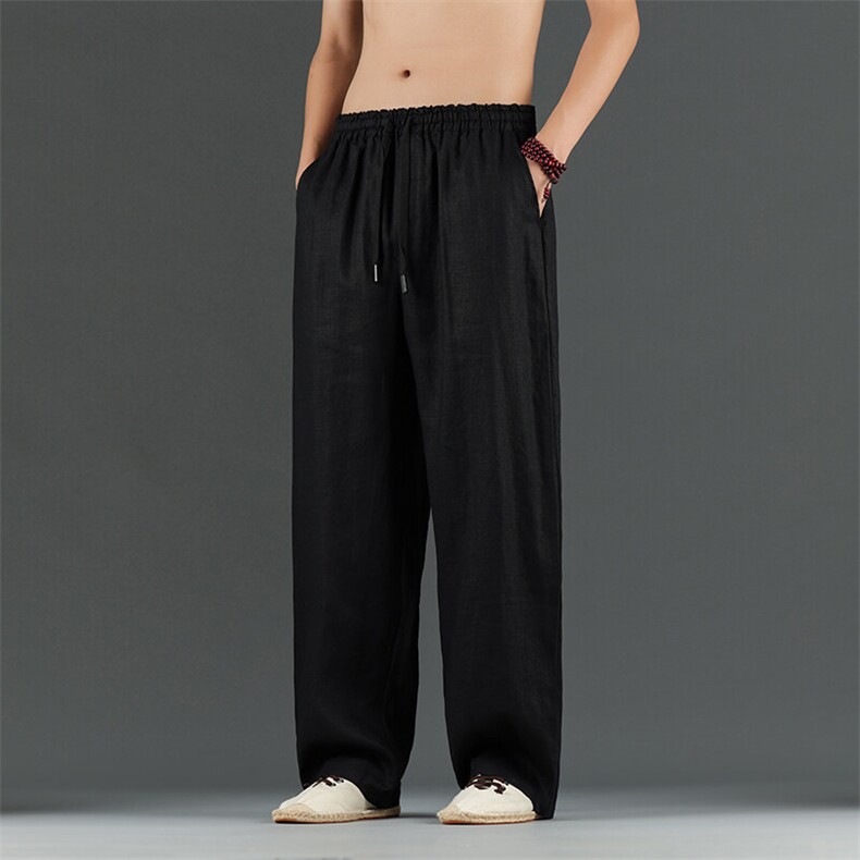 纯亚麻休闲裤直筒裤长裤星座815-8608p100，男装休闲裤，星座815（原A203）