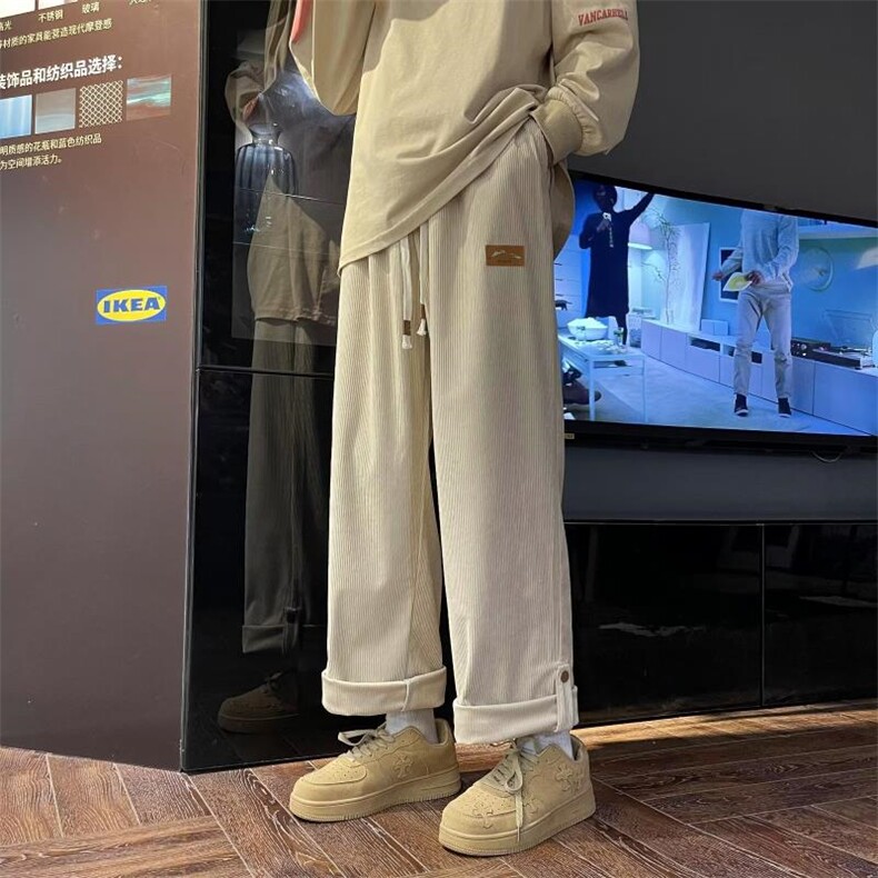 男秋季新款港风休闲裤Q51P35图片