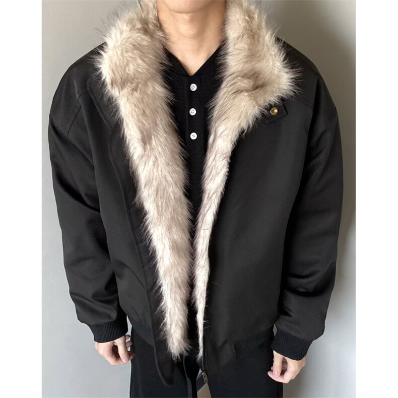 网图美式硬汉座山雕防泼水boxy版夹克棉服W1858/特P88,男装夹克,电商B350