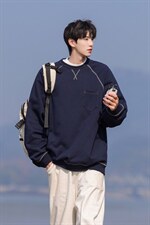 可二开华棉卫衣大码M-5XL表面棉底部聚酯纤维WY77972P50，男装卫衣，星座227-7