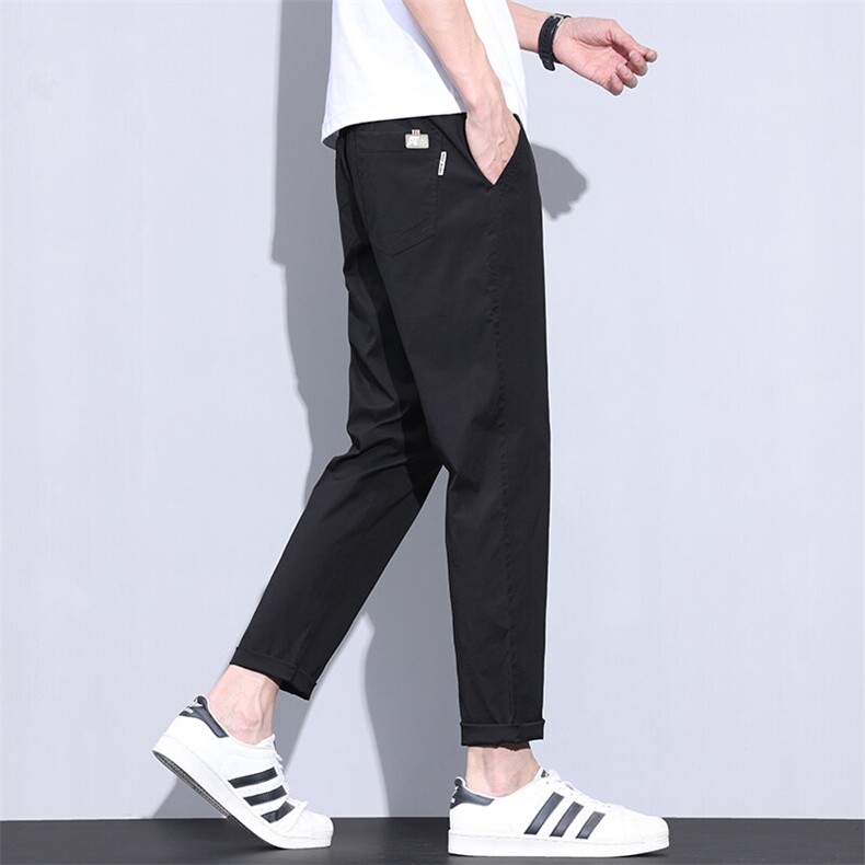 休闲裤男士夏季薄款2026新款宽松直筒西裤九分长裤子潮Z9835-P45,男装西裤,星座509