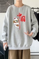 Y2414P38新款21年秋圆领卫衣男大码韩版宽松长袖外套男港风卫衣，男装卫衣，星座510A-1