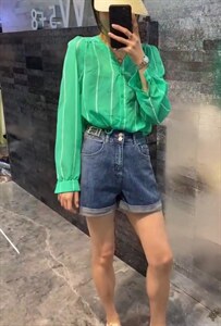 夏季新款V领洋气条纹防晒衣图片