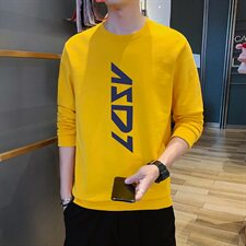 2021春秋新款圆领卫衣男潮ins休闲套头潮流宽松上衣外套DF111T，男装卫衣，电商A102