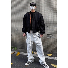 橙内bomber飞行夹克外套男加厚短宽cleanfit保暖秋冬棉服MY802，男装夹克，星座1116A（原606A-3）