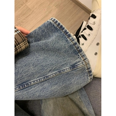 黄泥色水洗做旧破洞牛仔裤夏季薄款宽松乞丐裤KZX05-特P48，男装牛仔裤，星座1007（原301D）
