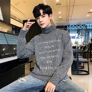 Tim-5787秋冬季男士毛衣宽松秋装上衣针织打底衫韩版冬装潮流图片