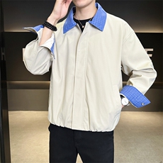美式格子拼接cleanfit外套男设计感小众高级夹克JK265-P70，男装夹克，星座308B-2
