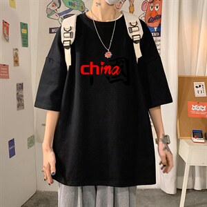 DX17189- P20 纯短袖t恤男大码半袖打底衫宽松体恤衫 港风图片
