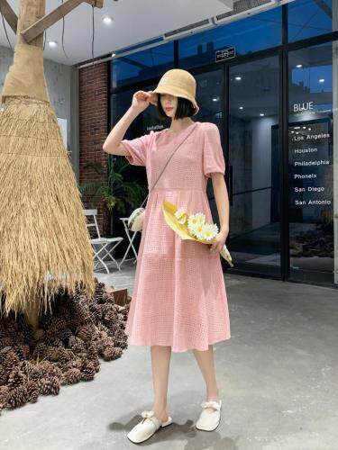 粉色蕾丝少女裙，女装，水锦红