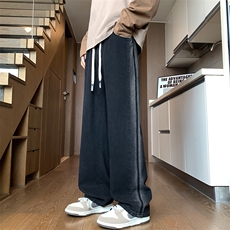 侧面撞色拼接秋冬美式复古怀旧百搭高街长裤A158-NZK088-P48，男装休闲裤，电商A158