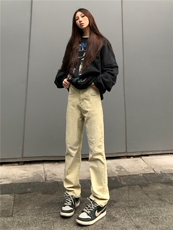 cleanfit弹力纯色修身直筒牛仔裤修身窄版直筒裤显瘦加绒65，男装牛仔裤，星座310A-4