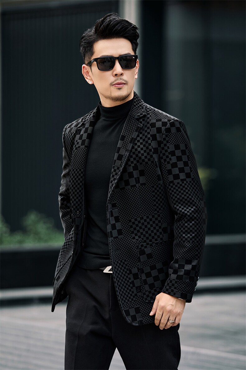 BG58008春秋新款男士海宁皮衣西服夹克绵羊皮真皮皮衣男西装,男装夹克,电商B360