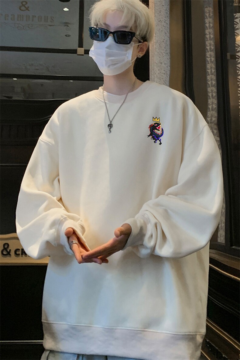 ！圆领卫衣男装港风长袖t恤男外套男WY549-特P23,男装T恤,电商B371