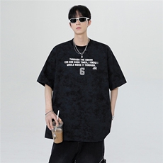 美式潮流重磅男款夏季宽松短袖T恤美式脏脏款打底衫，男装T恤，电商C307