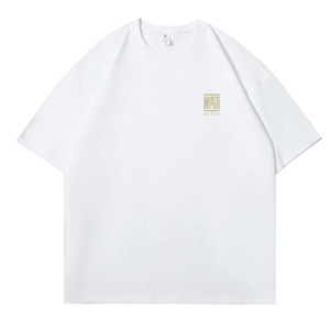 抖音得物品质夏季美式高街220克宽松纯棉潮牌印花短袖T恤MT30特15图片