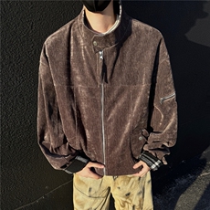 秋季工装夹克休闲潮牌双色灯芯试翻领休闲外套A436-6115-P85，男装夹克，电商A436