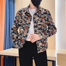 301A-1/J01/P752024男士秋季新款夹克外套男休闲痞帅花夹克，男装夹克，星座301A-1