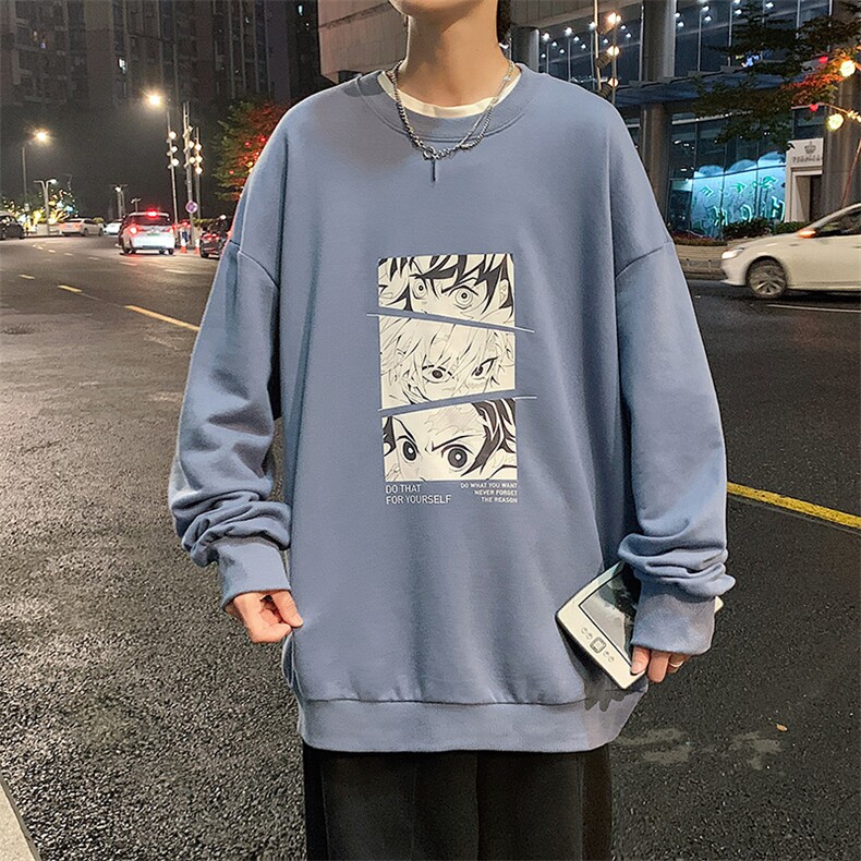 S6176-P28加绒款-P33秋季圆领卫衣男大码韩版宽松长袖外套,男装卫衣,电商A040