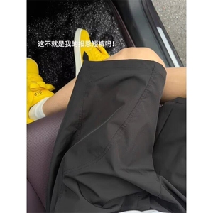美式速干运动短裤男款夏季青少年冰丝裤子跑步健身宽松休闲五分裤图片
