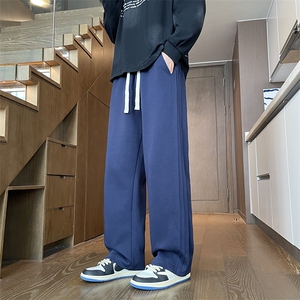 秋季男士休闲裤直筒卫裤宽松长裤运动裤褶皱大码A266-KZ456-P45图片
