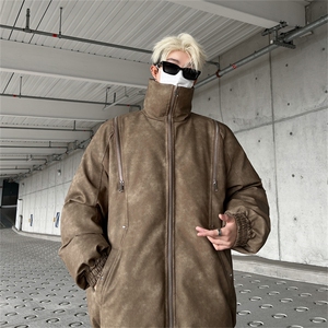 皮棉服冬季宽松港风棉衣立领冬装棉袄外套男MY2413-特100控168图片