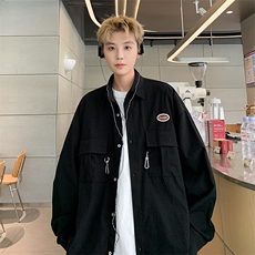 港风男宽松工装休闲衬衫CS069-P50控68，男装衬衫，电商A132（原电商B245）