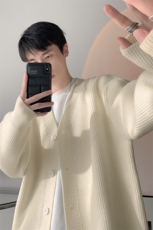 秋季新款港风美式vibe潮牌开衫V领毛衣男女潮M401-P60控88，男装针织衫/毛衣，星座608(原A046)